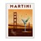 Stupell Industries Retro Martini & Bridge View Framed Giclee, design by Brett Blumenthal